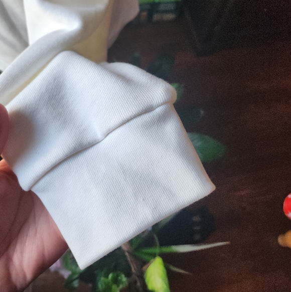 Adidas Women's White Crewneck Sweatshirt with Mint Trefoil Logo - Picture 9 of 12